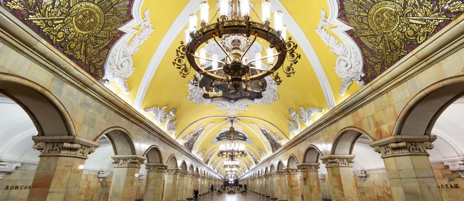 Voyage Russie, Moscou - Station de métro Komsomolskaya